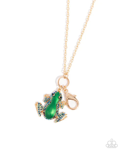 Paparazzi ♥ Tree Frog - Gold ♥ Lanyard