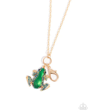 Paparazzi ♥ Tree Frog - Gold ♥ Lanyard