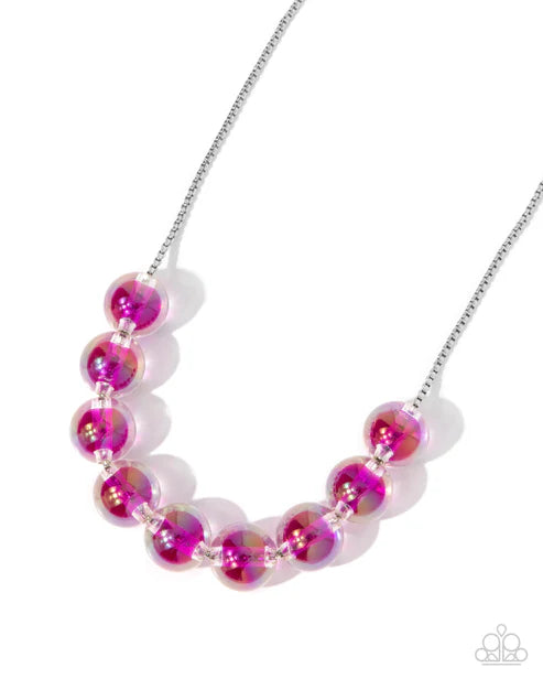 Paparazzi ♥ Iridescent Identity - Pink ♥ Necklace
