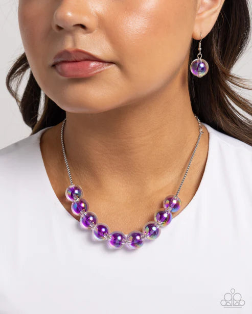 Paparazzi ♥ Iridescent Identity - Purple ♥ Necklace