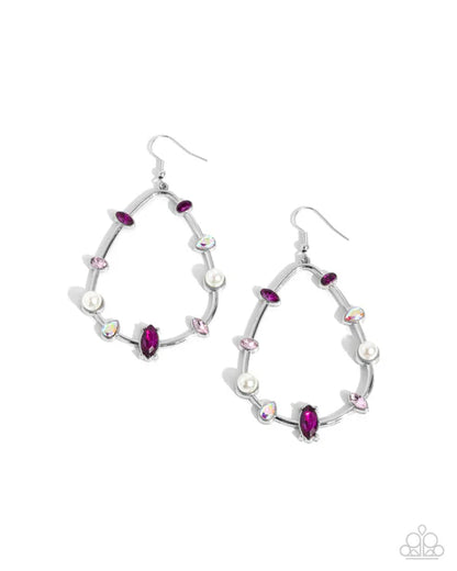 Paparazzi ♥ Dazzling Diversity - Pink ♥ Earrings