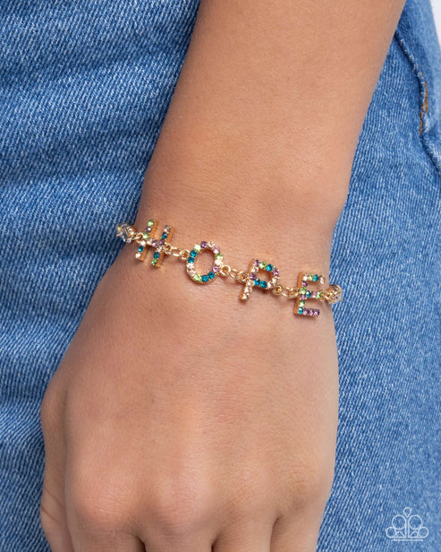 Paparazzi ♥ Honorable Hope - Gold ♥ Bracelet