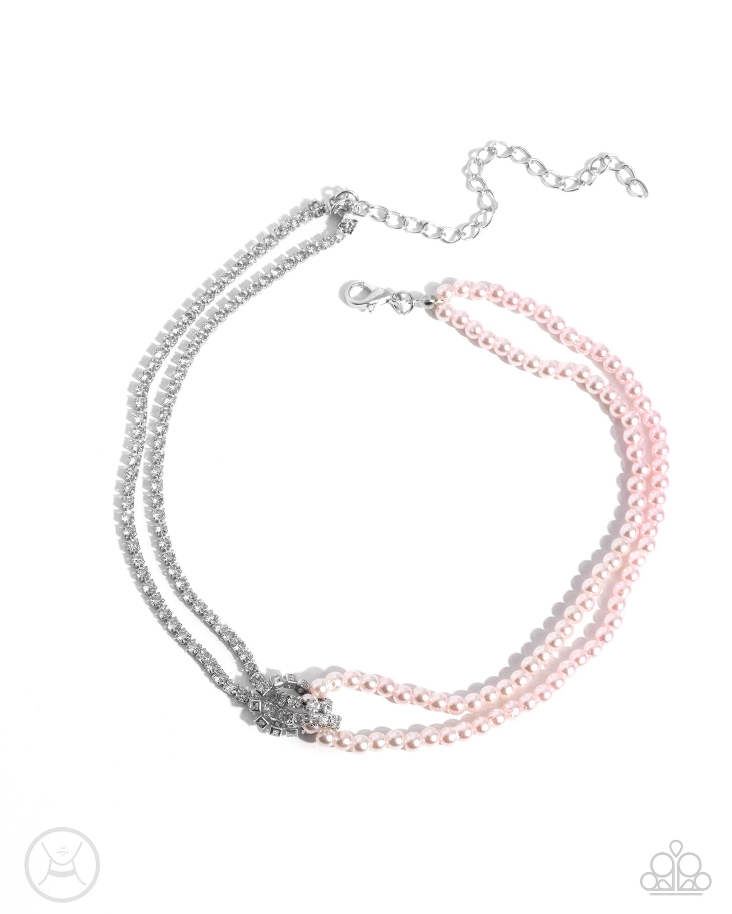 Paparazzi ♥ Twisted Twin - Pink ♥ Necklace