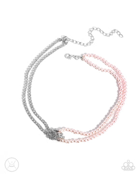 Paparazzi ♥ Twisted Twin - Pink ♥ Necklace