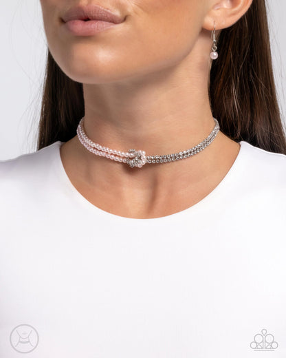 Paparazzi ♥ Twisted Twin - Pink ♥ Necklace