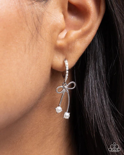 Paparazzi ♥ Charming Coquette - White ♥ Earrings