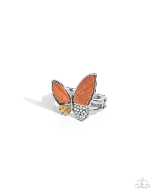 Paparazzi ♥ Fluttering Fidelity - Orange ♥ Ring