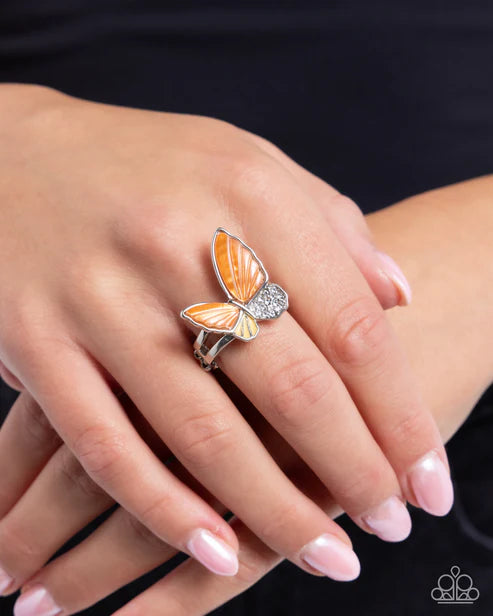 Paparazzi ♥ Fluttering Fidelity - Orange ♥ Ring