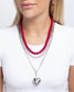 Paparazzi ♥ Easy Elevation - Red ♥ Necklace