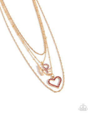 Paparazzi ♥ Courting Caliber - Gold ♥ Necklace