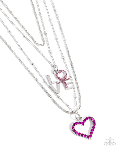 Paparazzi ♥ Courting Caliber - Pink ♥ Necklace