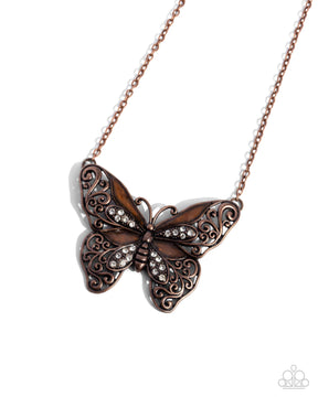 Paparazzi ♥ Flawless Flight - Copper ♥ Necklace