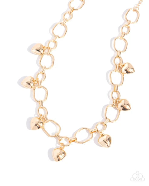 Paparazzi ♥ Hey Lover - Gold ♥ Necklace