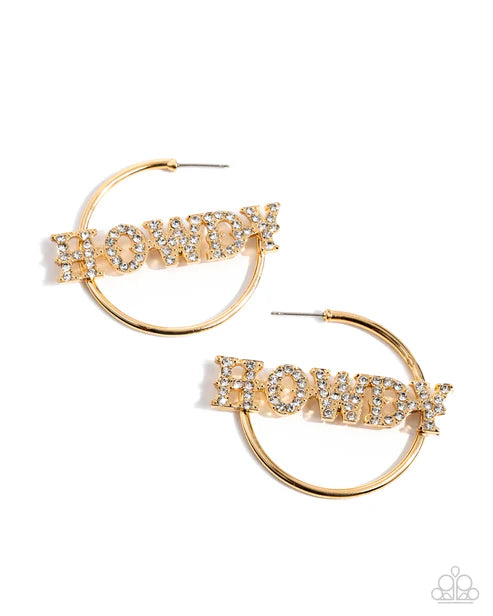 Paparazzi ♥ Howdy Hoedown - Gold ♥ Earrings
