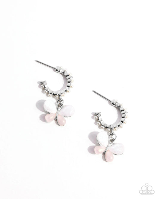 Paparazzi ♥ Fly to Your Heart - Pink ♥ Earrings