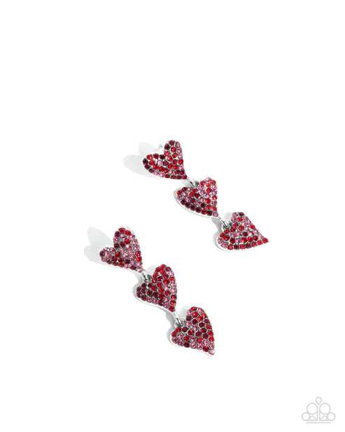 Paparazzi ♥ One Of The Girls - Red ♥ Post Earrings