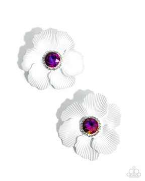 Paparazzi ♥ Organic Growth - White ♥ Post Earrings