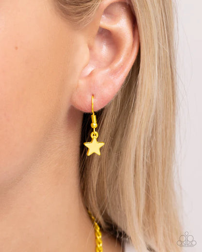 Paparazzi ♥ Meteor Moment - Yellow ♥ Necklace