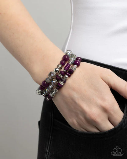 Paparazzi ♥ Complimentary Chic - Purple ♥ Bracelet
