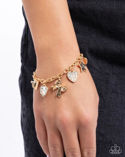 Paparazzi ♥ Cheerleading Camp - Gold ♥ Bracelet