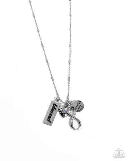 Paparazzi ♥ Confidence in Him - Blue ♥ Necklace