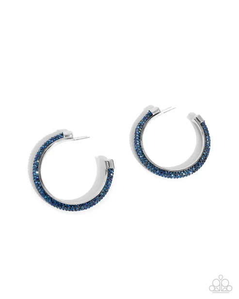 Paparazzi ♥ Chiseled Crescendo - Blue ♥ Earrings