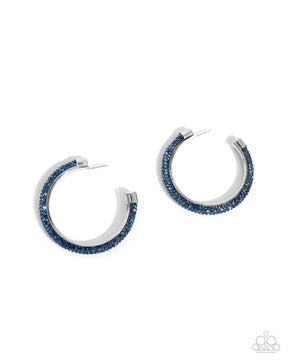Paparazzi ♥ Chiseled Crescendo - Blue ♥ Earrings