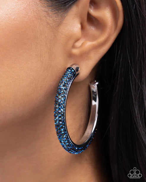 Paparazzi ♥ Chiseled Crescendo - Blue ♥ Earrings