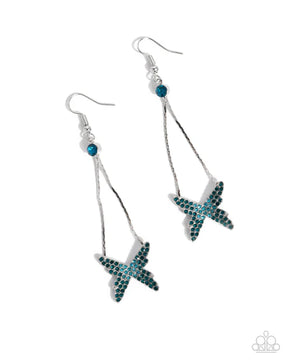 Paparazzi ♥ Pick A FLIGHT - Blue ♥ Earrings