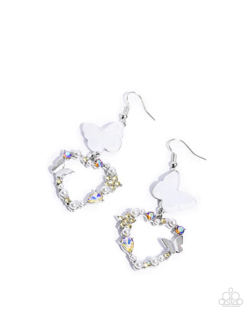 Paparazzi ♥ Flirty Flight - Yellow ♥ Earrings