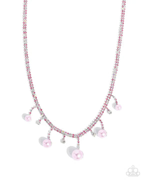 Paparazzi ♥ Shimmery Safeguard - Pink ♥ Necklace