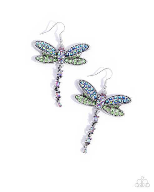 Paparazzi ♥ Hey, I Heard You Were A Wild One - Green ♥ Earrings