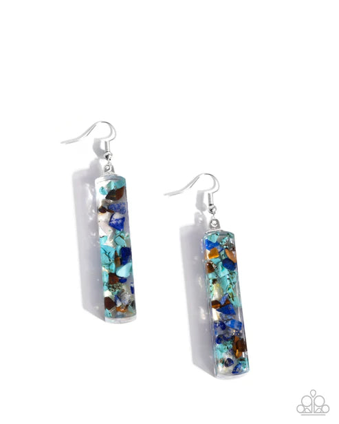 Paparazzi ♥ Natural Nightlife - Blue ♥ Earrings