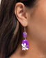 Paparazzi ♥ Floral Familia - Purple ♥ Earrings