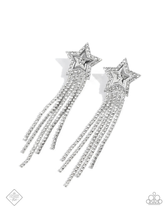 Paparazzi ♥ Currently Cosmic - White ♥ Post Earrings