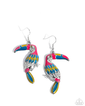 Paparazzi ♥ Toucan Tourist - Pink ♥ Earrings