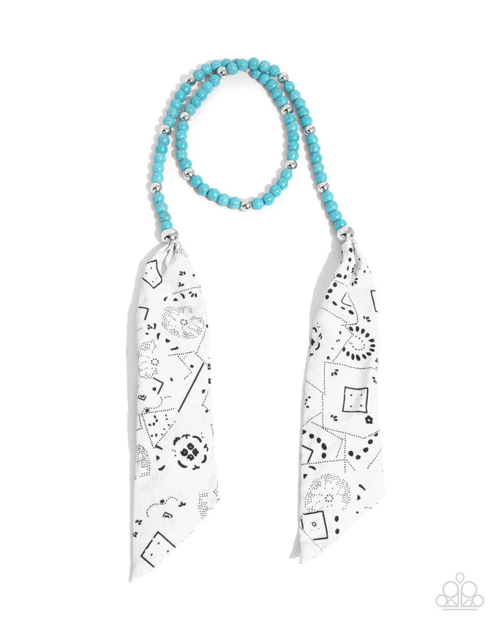 Paparazzi ♥ Bandana Ballad - Blue ♥ Necklace
