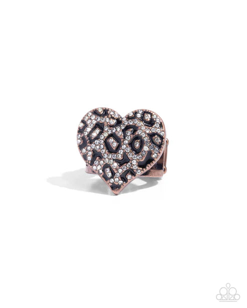 Paparazzi ♥ Cheetah Cameo - Copper ♥ Ring