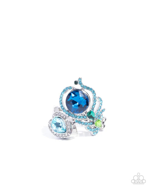 Paparazzi ♥ Enigmatic Excess - Blue ♥ Ring
