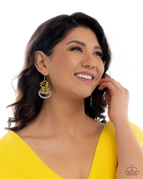Paparazzi ♥ Chick Couture - Yellow ♥ Earrings