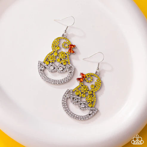 Paparazzi ♥ Chick Couture - Yellow ♥ Earrings