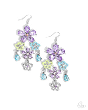 Paparazzi ♥ Floral Fountain - Purple ♥ Earrings