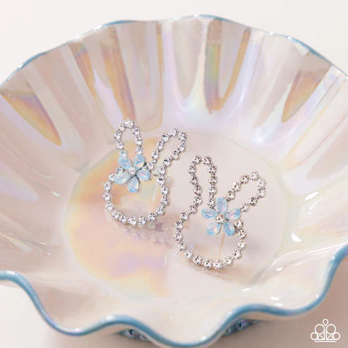 Paparazzi ♥ Bunny Backdrop - Blue ♥ Post Earrings