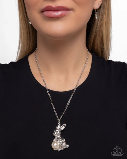 Paparazzi ♥ Easter Bunny - White ♥ Necklace