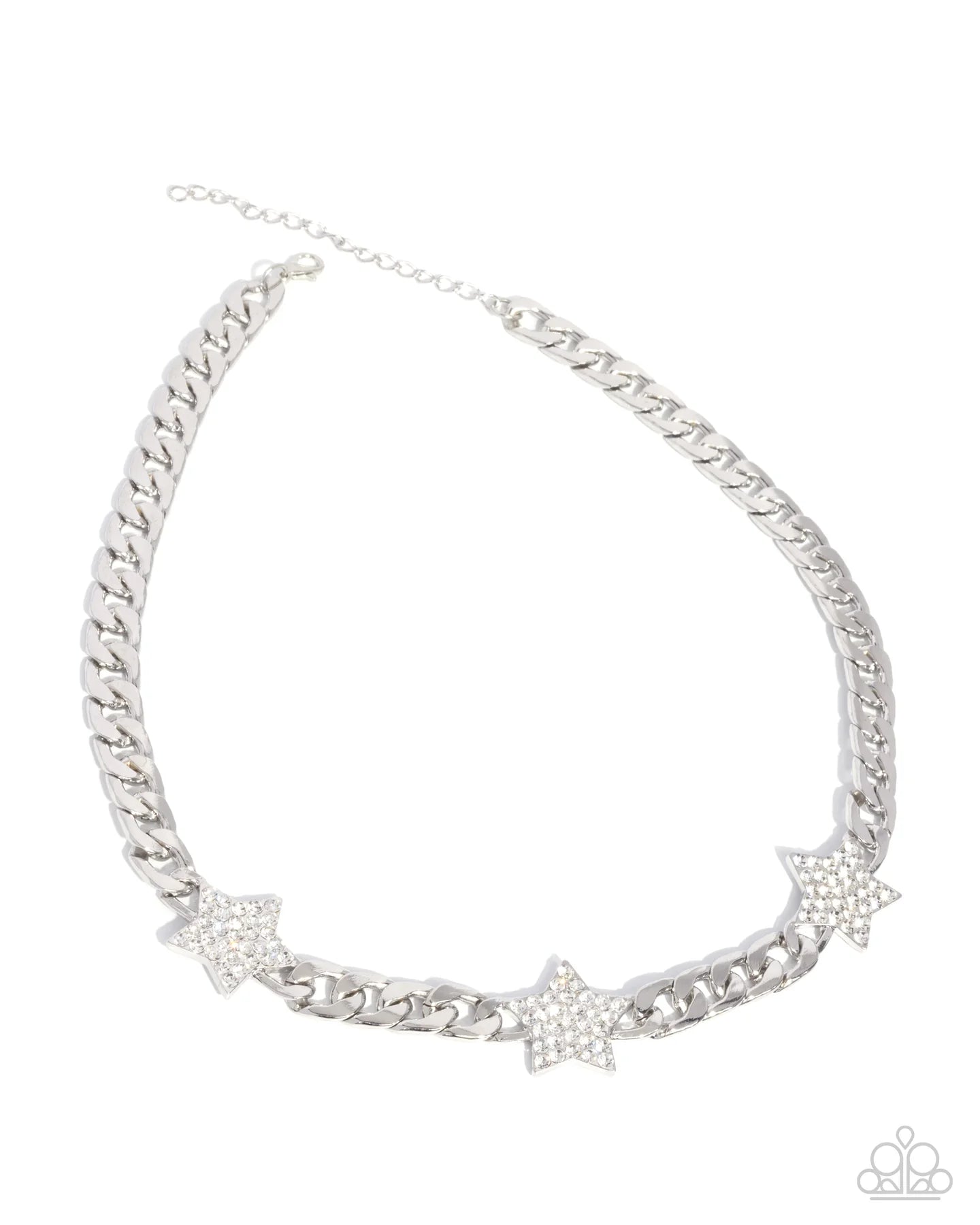 Paparazzi ♥ Uncle Sam Stars - White ♥ Necklace