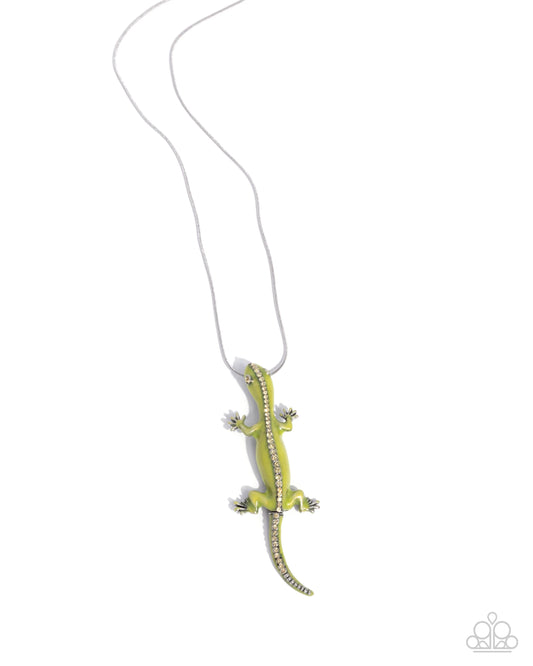 Paparazzi ♥ Salamander Statement - Green ♥ Necklace