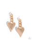 Paparazzi ♥ Mechanic Match - Gold ♥ Post Earrings