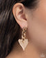 Paparazzi ♥ Mechanic Match - Gold ♥ Post Earrings