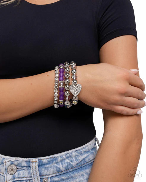 Paparazzi ♥ Poetically Plush - Purple ♥ Bracelet