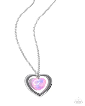 Paparazzi ♥ Heartfelt Hemisphere - Pink ♥ Necklace